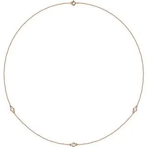 14K Yellow 1/5 CTW Natural Diamond 3-Station 18" Necklace