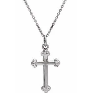 14K Yellow Cross 18" Necklace