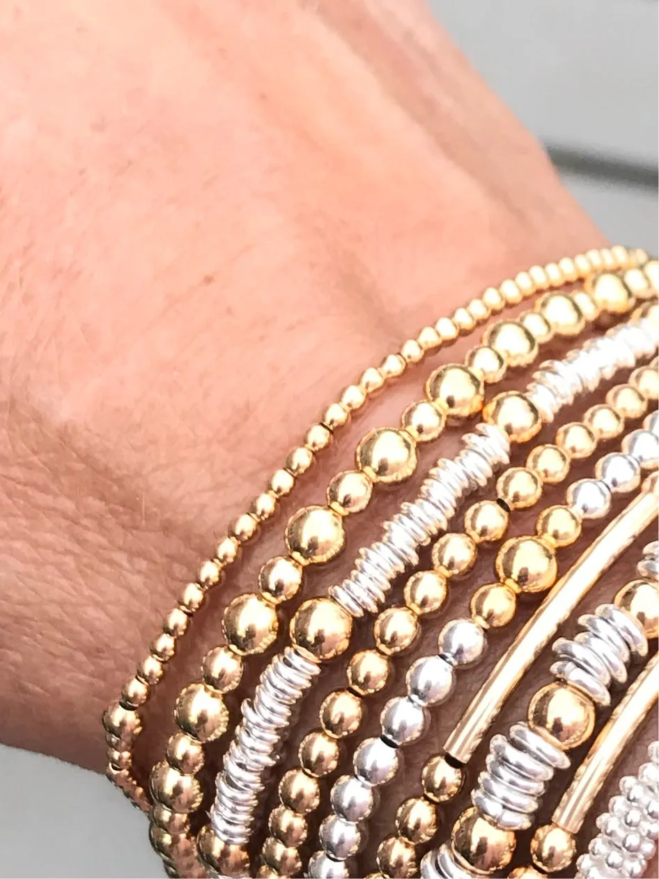 2 mm Gold Filled Ball Bracelet