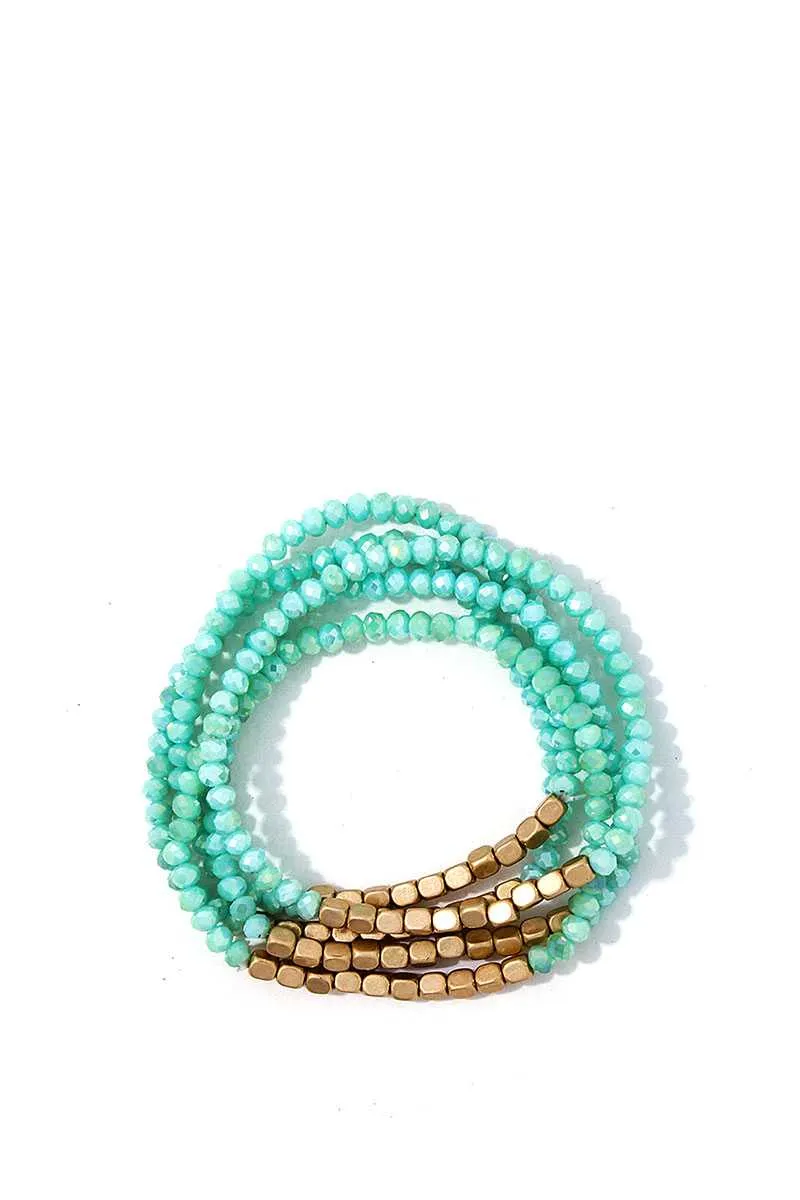 5 Multi Beaded Trendy Bracelets