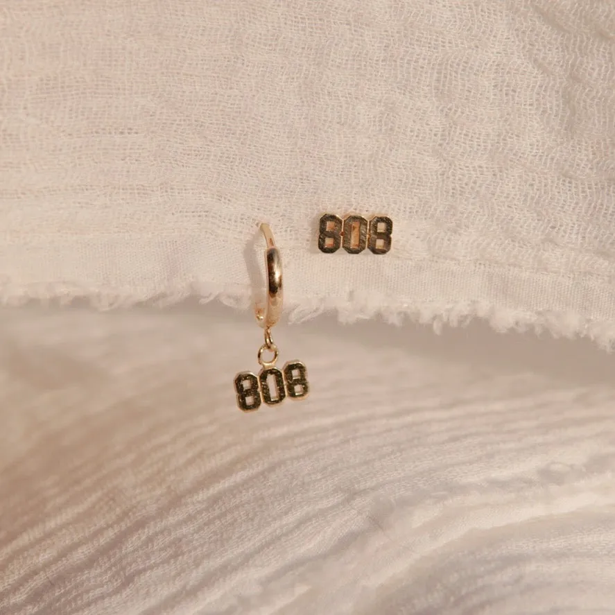 808 Stud Earring - Solid 14kt