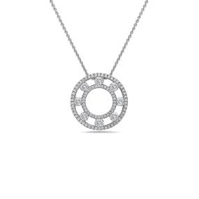 Air Circle Diamond Pendant Necklace