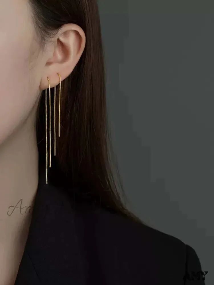 Amy Fashion - Minimalist Threader Earrings