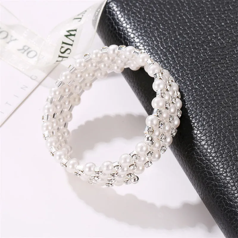 B840 - White Layered Bracelet