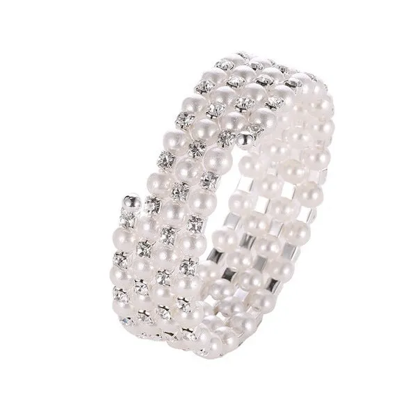 B840 - White Layered Bracelet