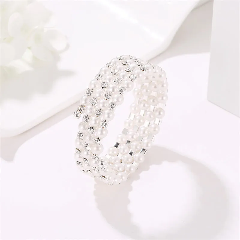 B840 - White Layered Bracelet