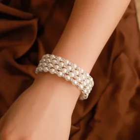 B840 - White Layered Bracelet