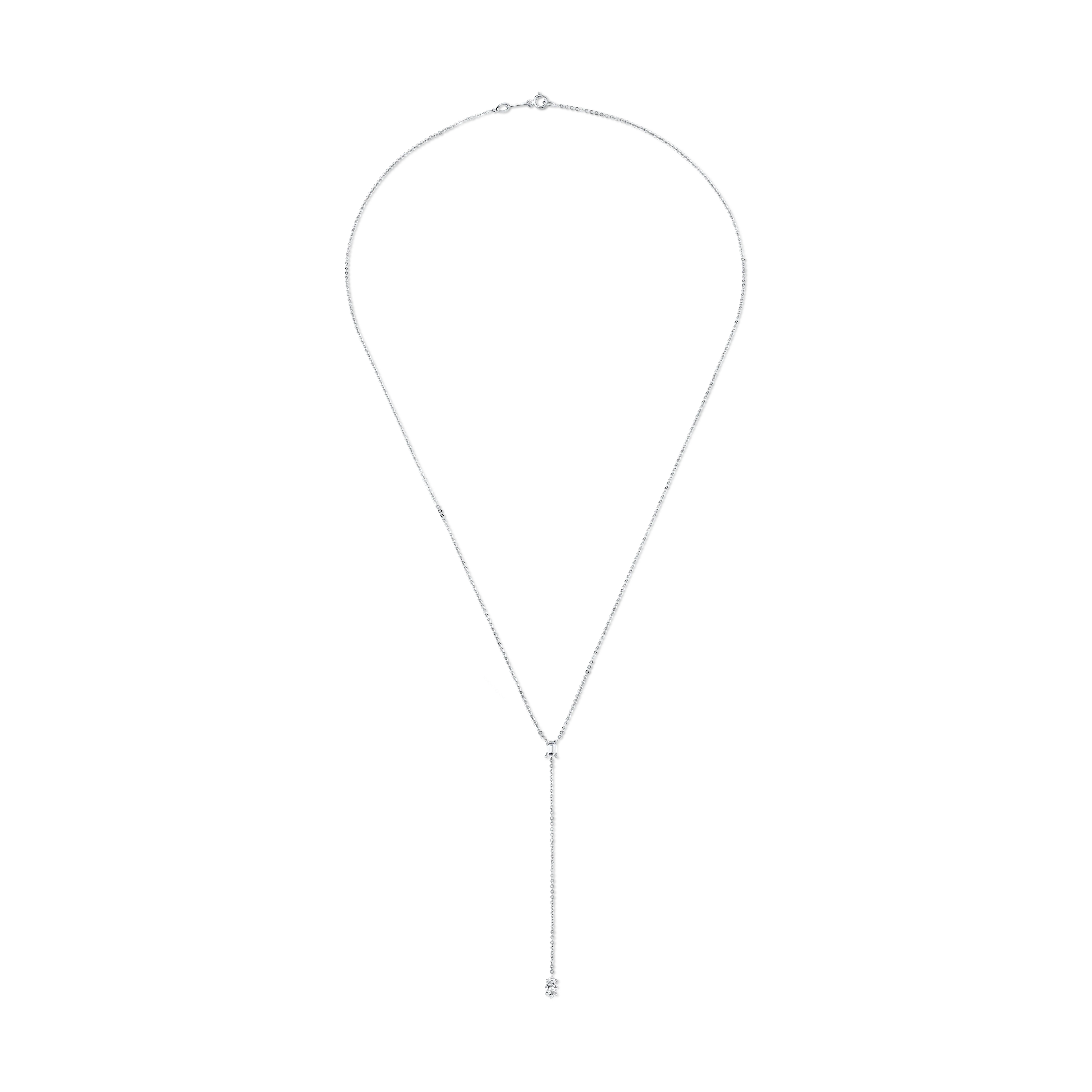 BAGUETTE AND MARQUISE DIAMOND LARIAT