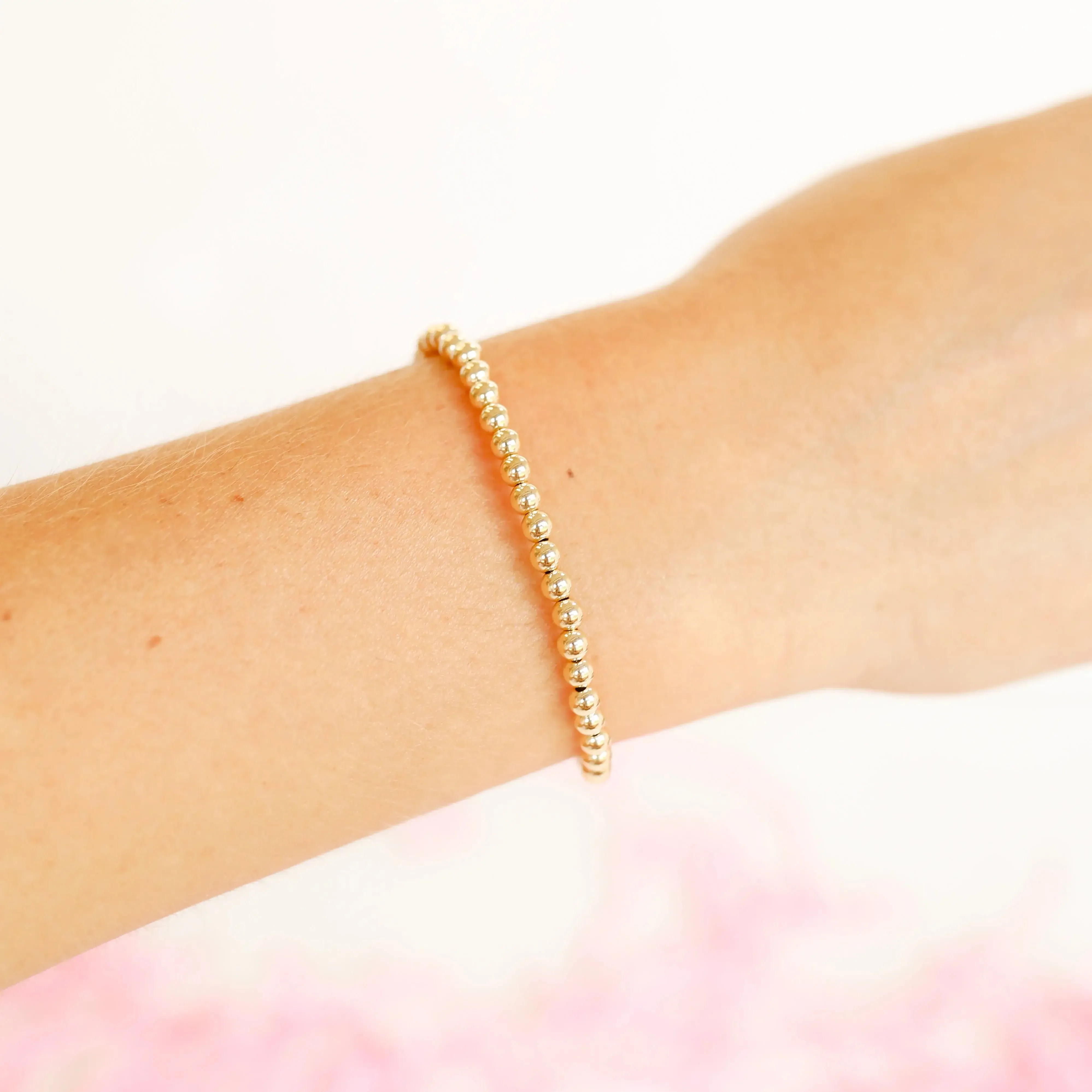 Beaded Blondes - 4MM Gold Beaded Bracelet