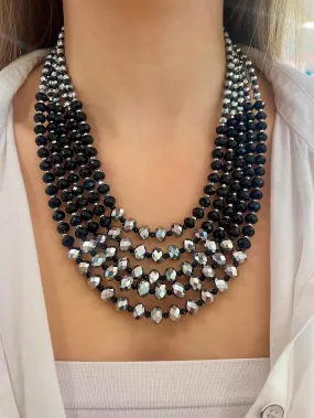 Black & Silver Dior Statement Necklace