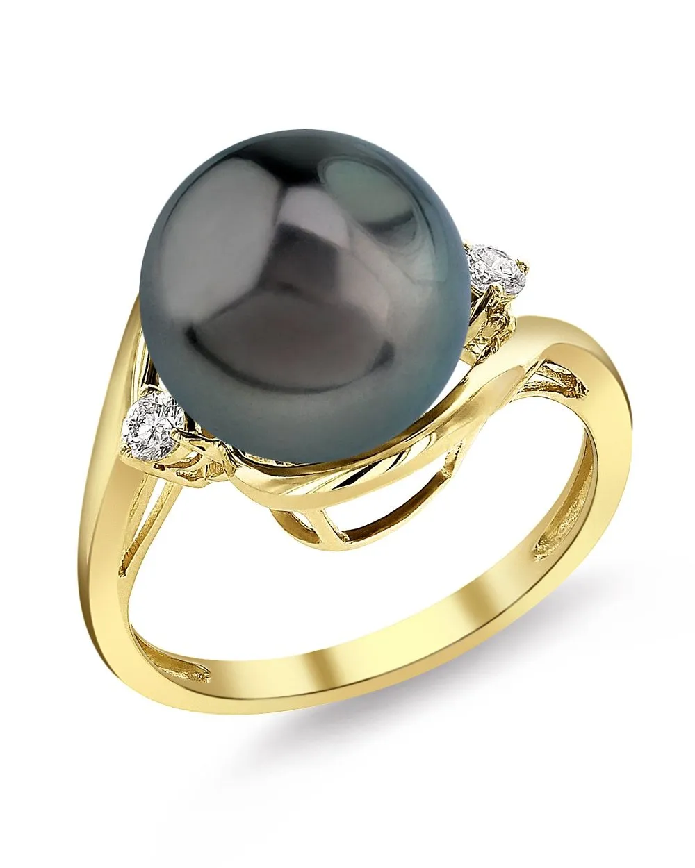 Black Tahitian Pearl & Diamond Sorbet Cocktail Ring