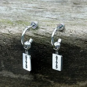 Blade Stainless Steel Huggies Earrings