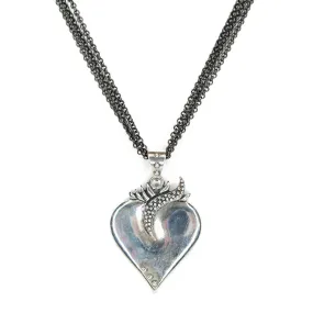 Classic Flaming Heart Pendant