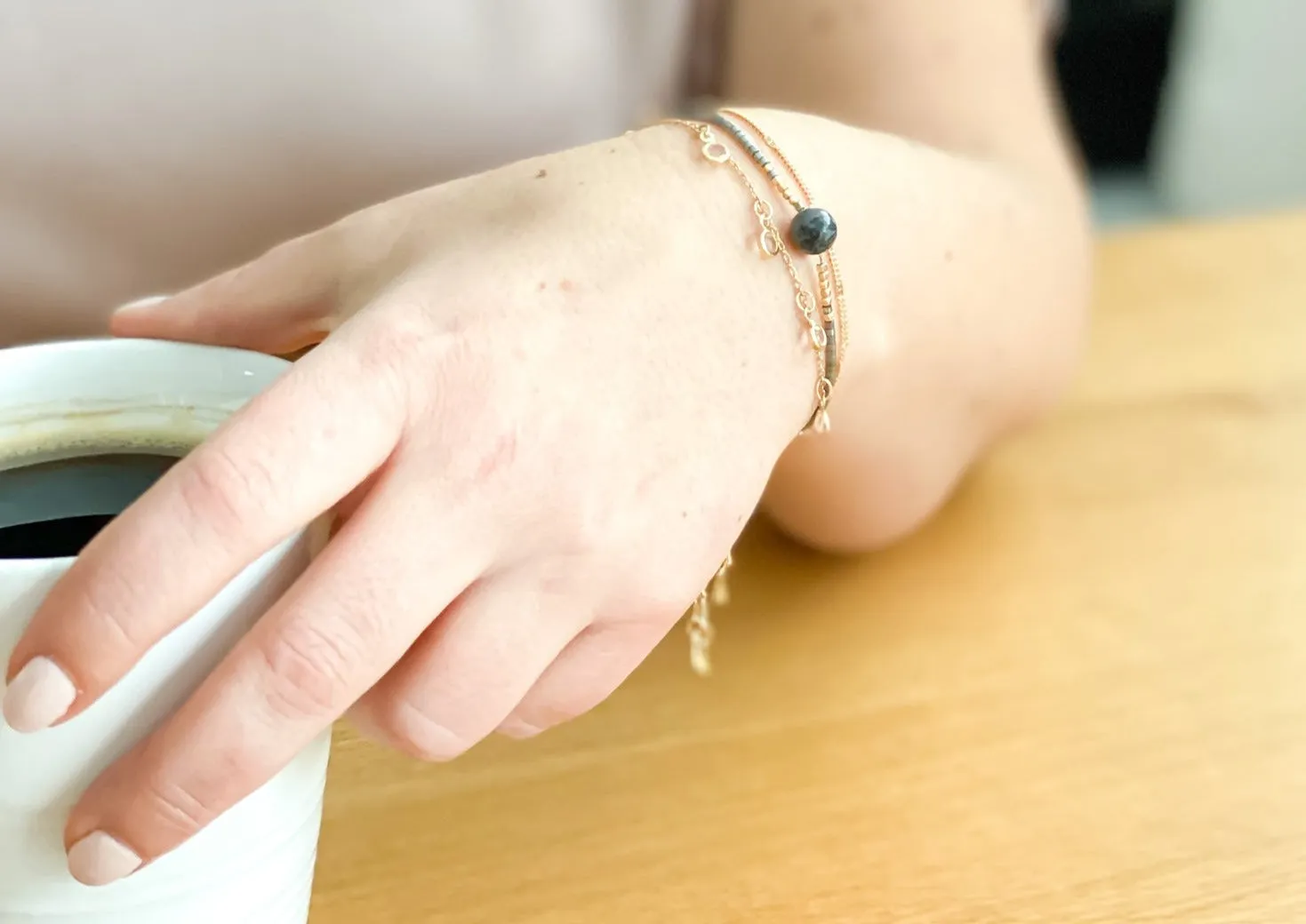 Delicate Bracelet | Grey & Gold