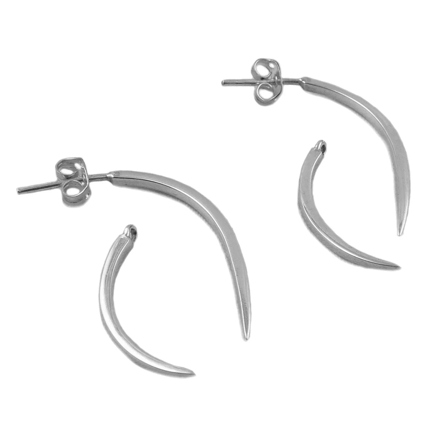 Detachable Two Part Spike Earirngs in 925 Silver