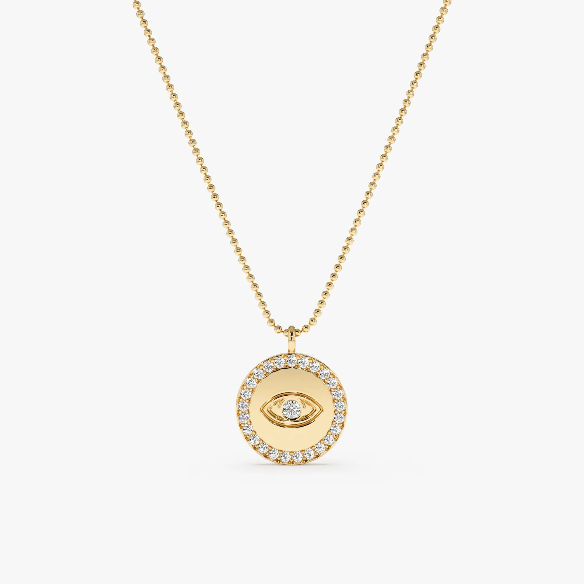 Diamond Eye Medallion with Ball Chain, Itzel