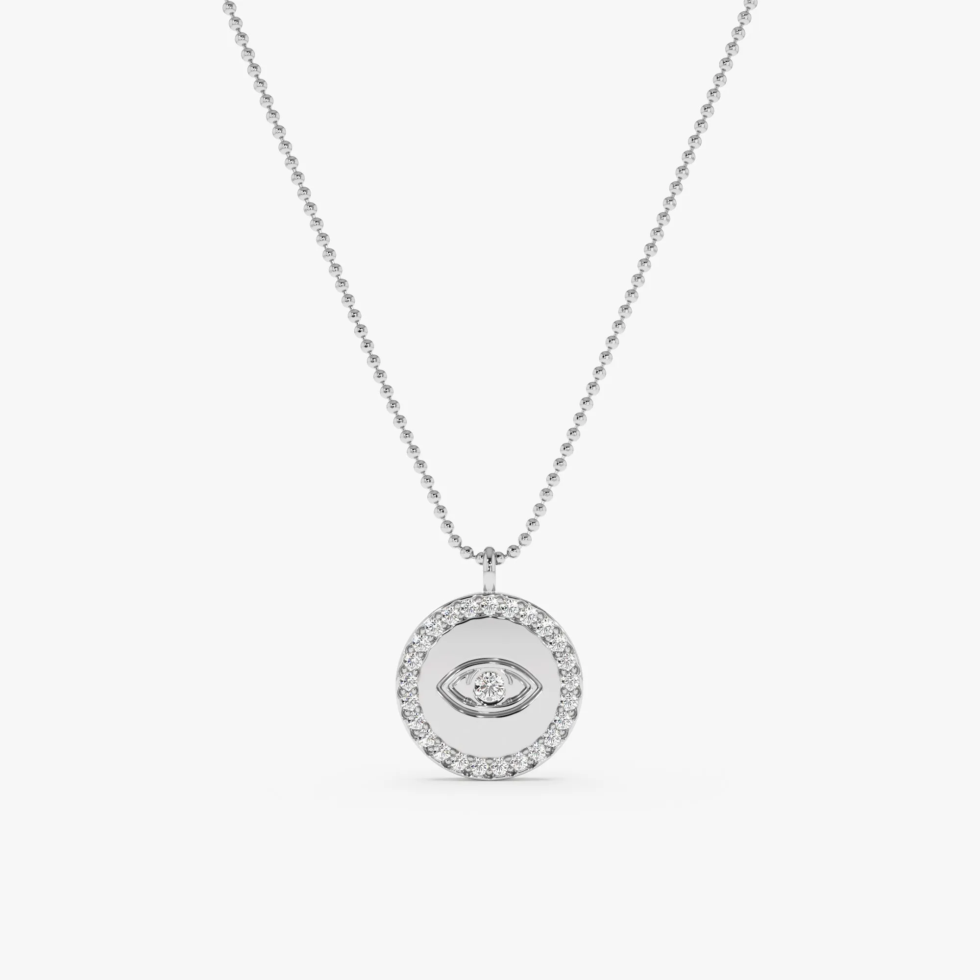 Diamond Eye Medallion with Ball Chain, Itzel