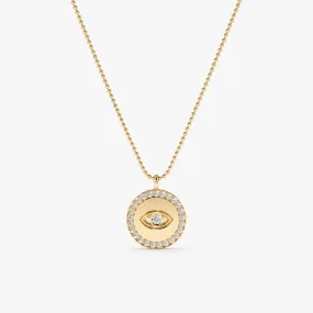 Diamond Eye Medallion with Ball Chain, Itzel