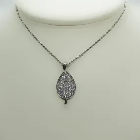 Diamond Leaf Pendant 18k