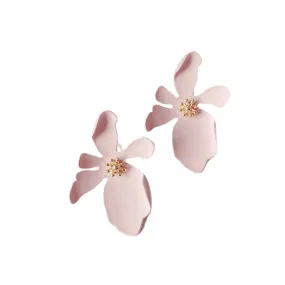 Elegant Korean Flower Drop Earrings for Stylish Women