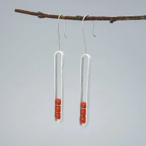 Elliptical Minimalist Dangle Earrings