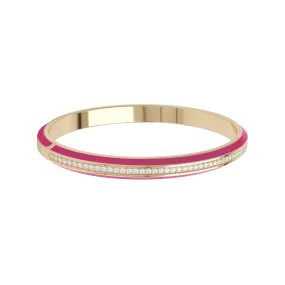 Eternity pink enamel bangle