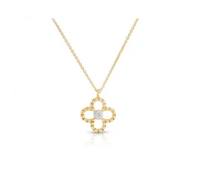 Floral Diamond Necklace in Yellow Gold