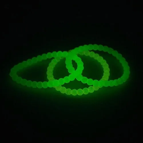 Glow In The Dark Beaded Rubber Bracelets