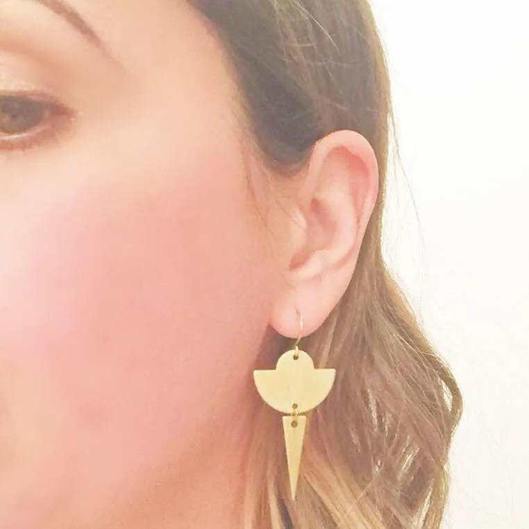 Gold Spike Minimalist Earrings