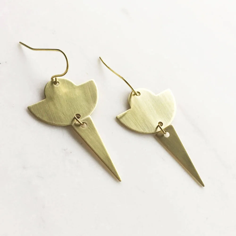 Gold Spike Minimalist Earrings