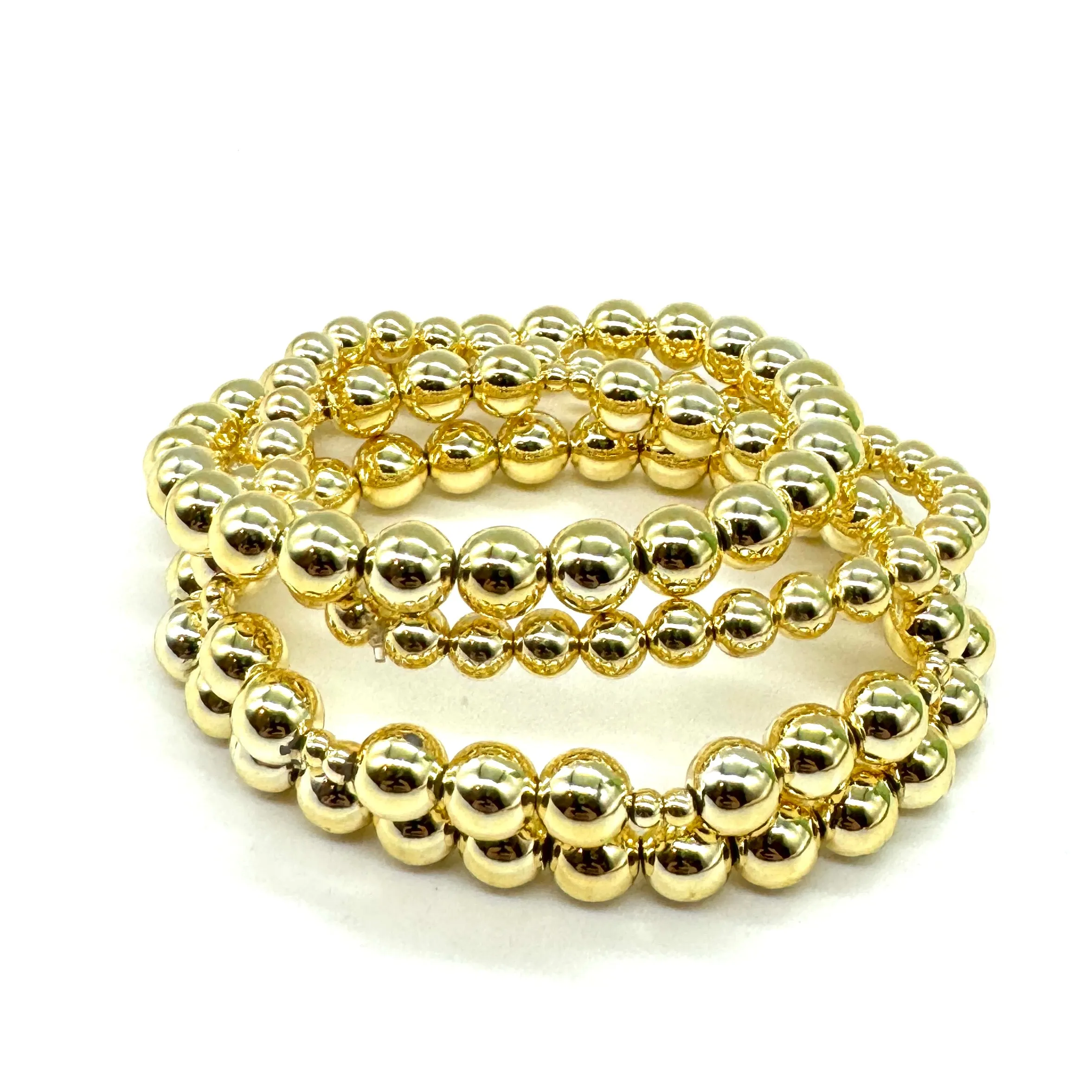 Golden Stack and Stretch Bracelet Set