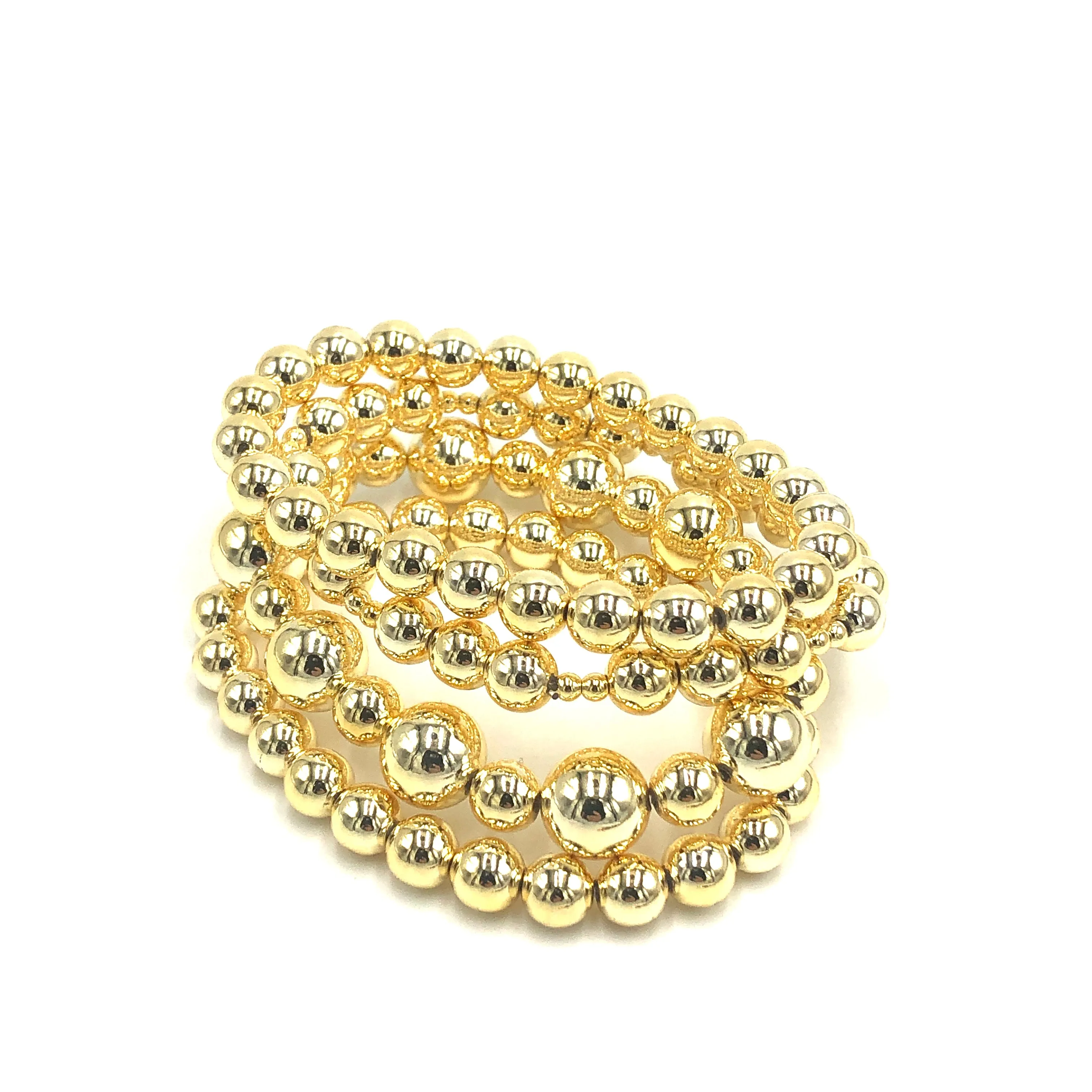 Golden Stack and Stretch Bracelet Set