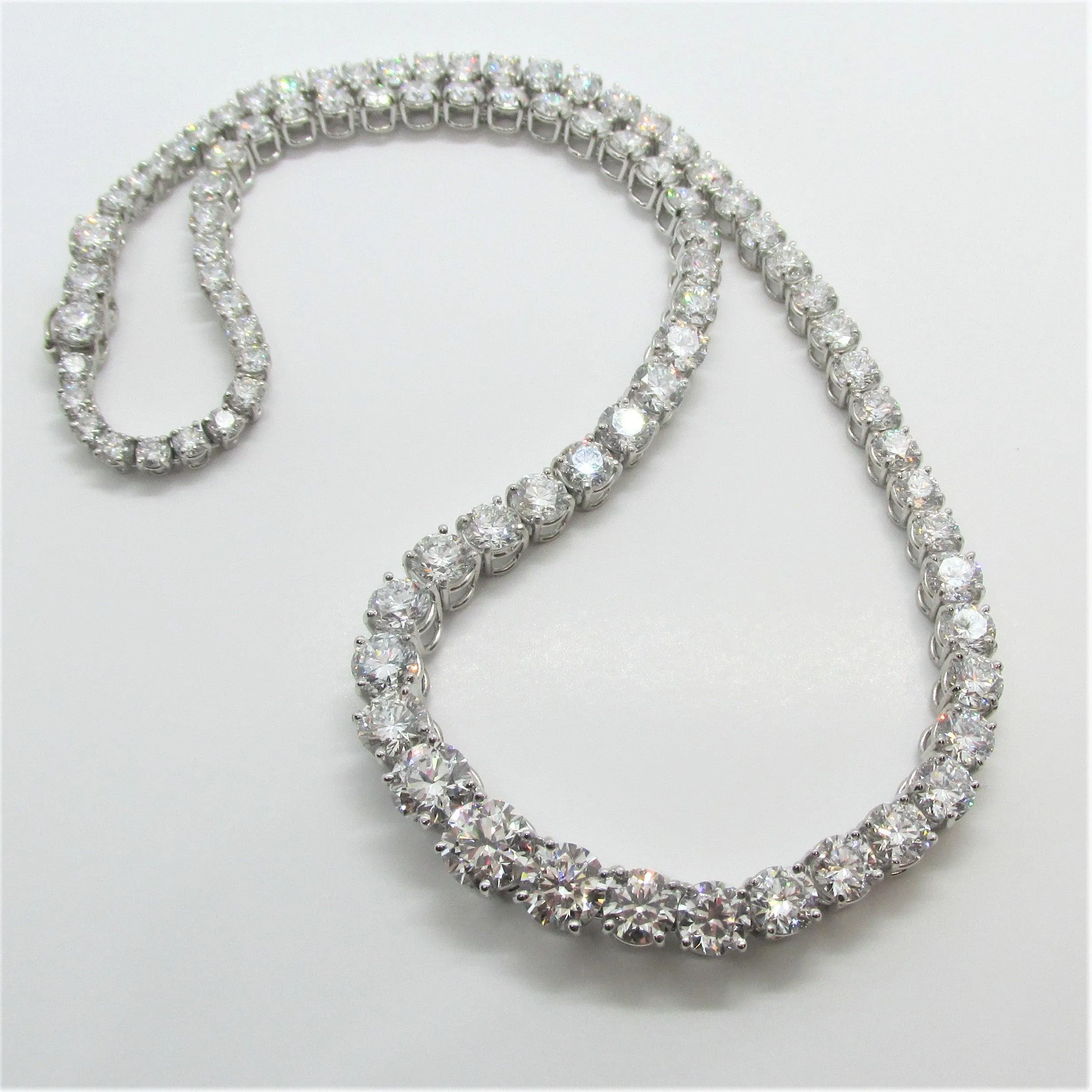 Graduated Diamond Tennis Necklace