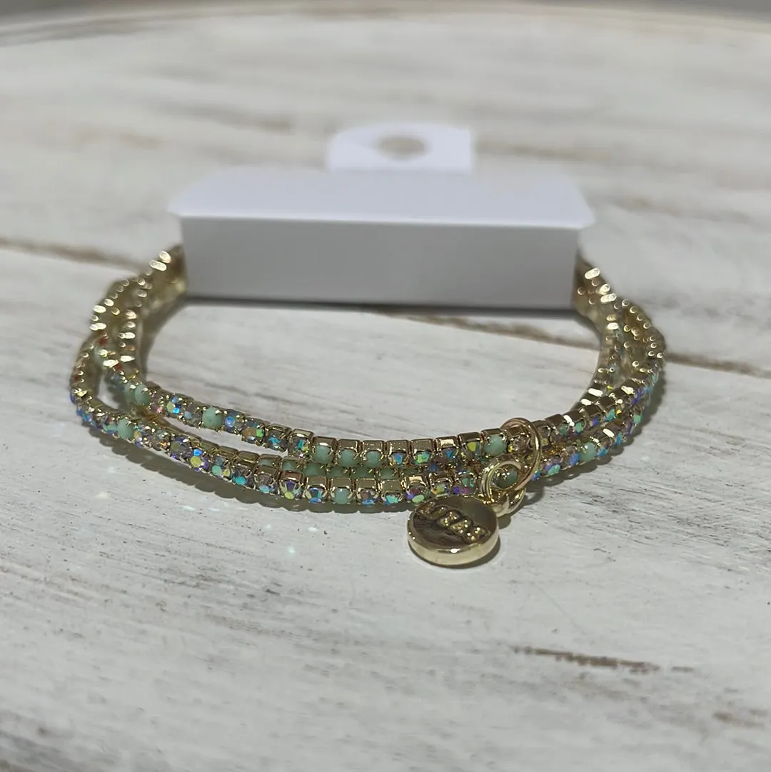 HANSON BRACELET - MINT & CRYSTAL