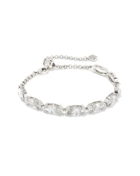 Kendra Scott Genevieve Delicate Chain Bracelet - White, Rhodium Plated