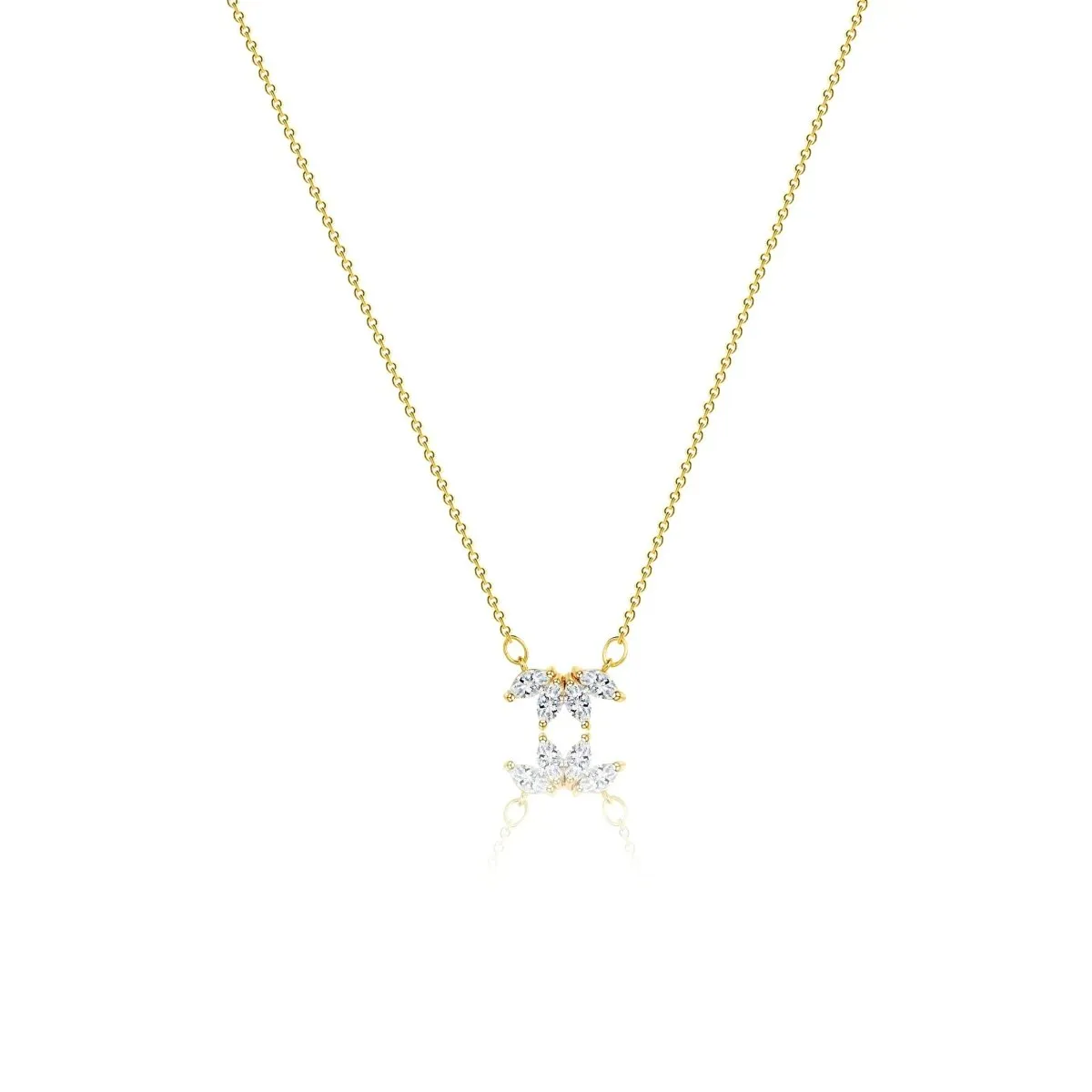 Kyerlyn Diamond  Leaf  Flower Necklaces