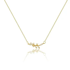 Kyerlyn Diamond  Leaf  Flower Necklaces