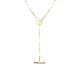 Lariat Necklace in Yellow Gold