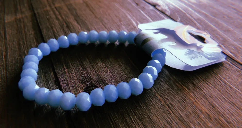 Light Blue/Turquoise Adjustable Beaded Bracelet