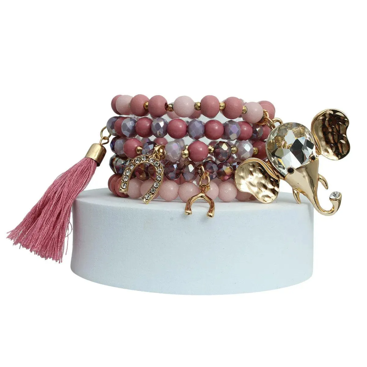 Mauve Beaded Bracelets: Fashion's Charming Perse Statement