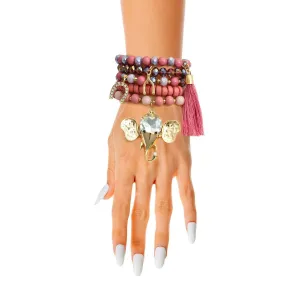 Mauve Beaded Bracelets: Fashion's Charming Perse Statement