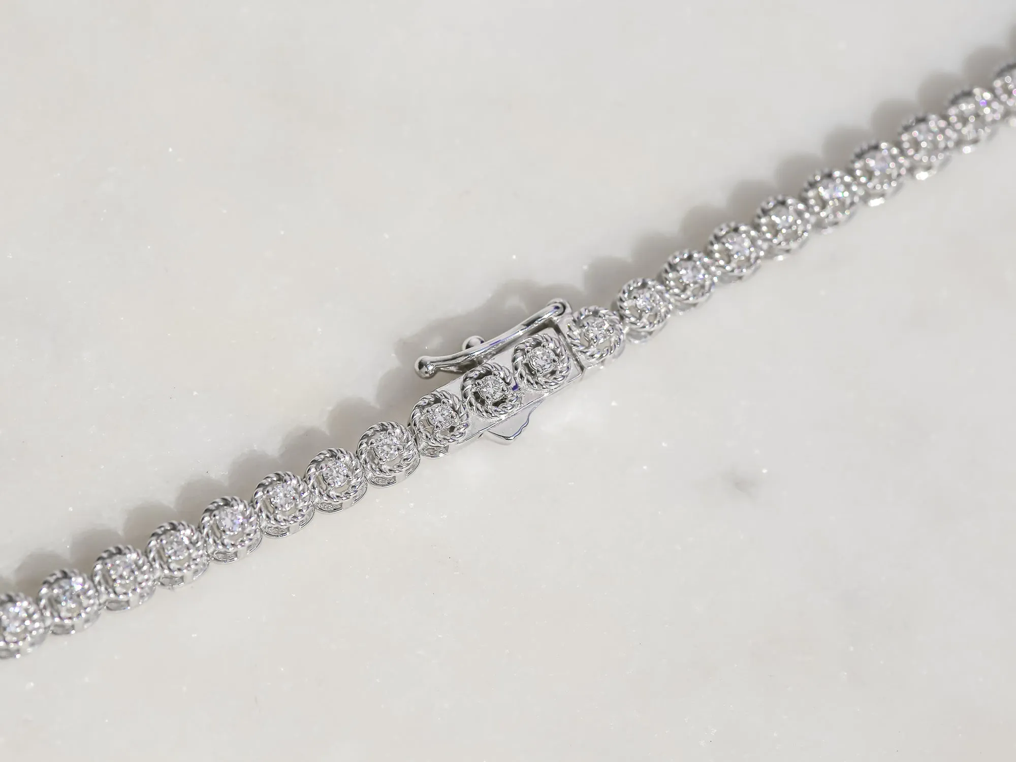 Minerva 1.70 ct TDW Lab Diamond Strand Tennis Necklace