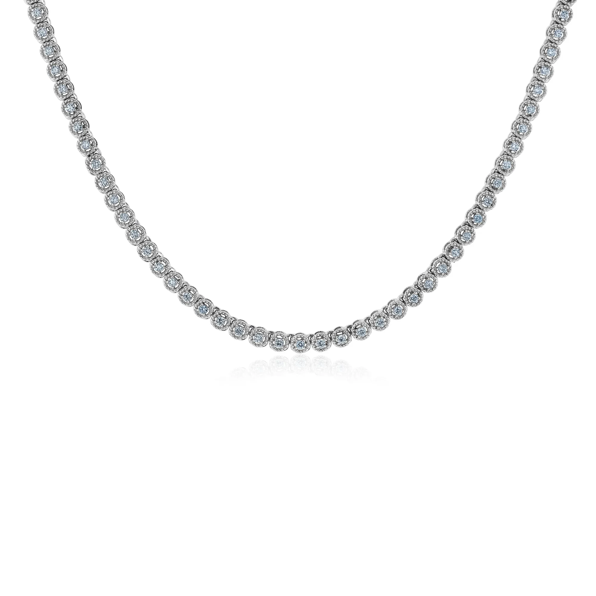 Minerva 1.70 ct TDW Lab Diamond Strand Tennis Necklace