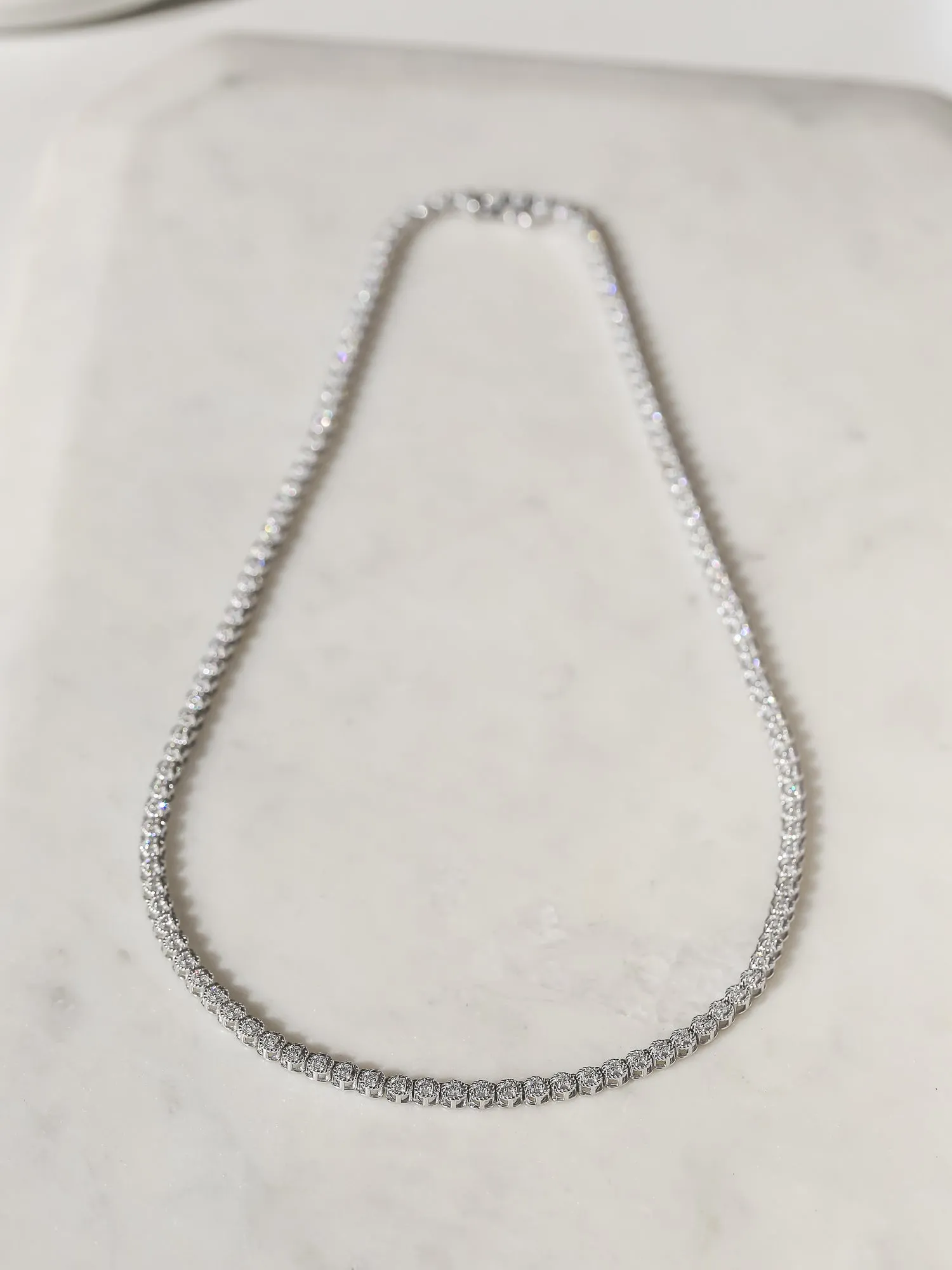 Minerva 1.70 ct TDW Lab Diamond Strand Tennis Necklace