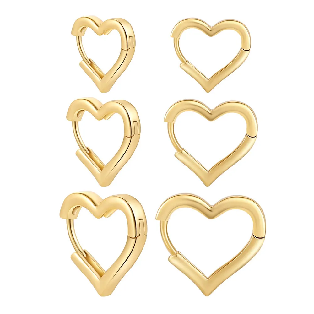 Minimalist Heart-Shaped Earrings