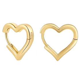 Minimalist Heart-Shaped Earrings