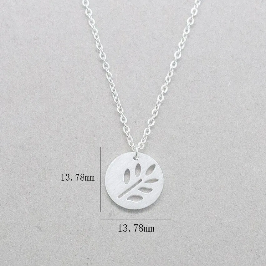 Minimalist Life Tree Pendant Necklace Vintage