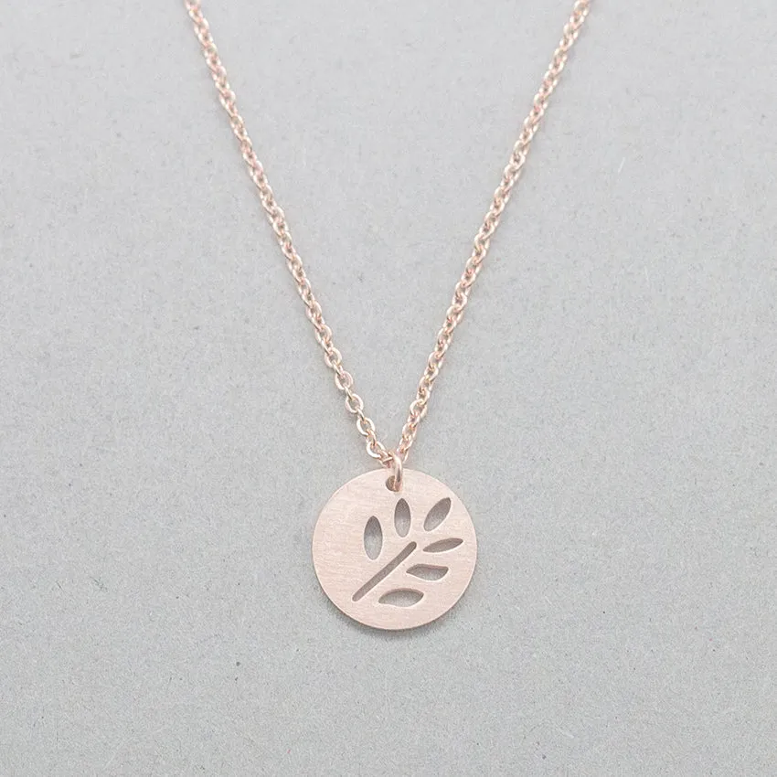 Minimalist Life Tree Pendant Necklace Vintage