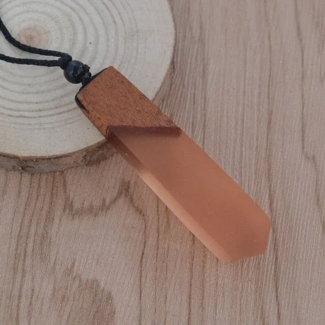 nowadaysfashion Vintage Men'Woman s Fashionable Wood Resin Necklace Pendant