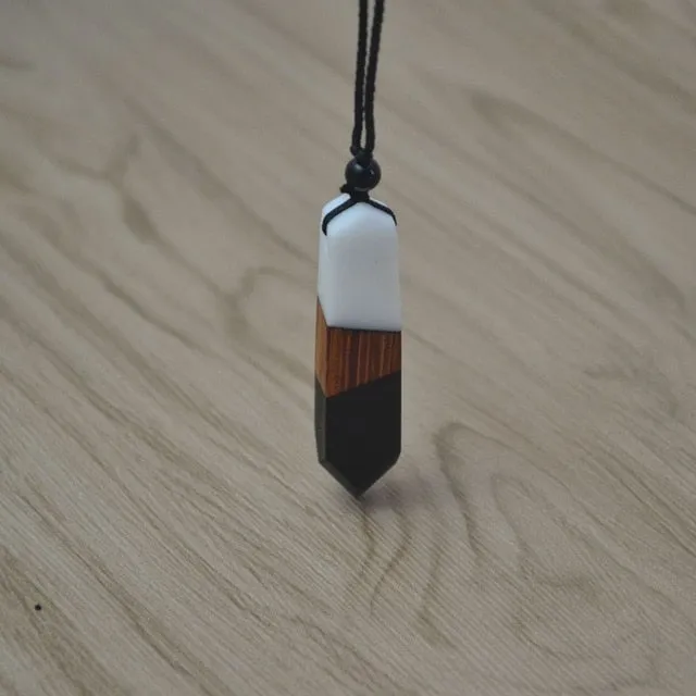 nowadaysfashion Vintage Men'Woman s Fashionable Wood Resin Necklace Pendant